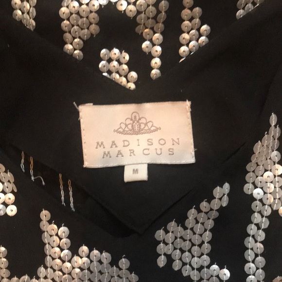 MADISON MARCUS Sequined Spaghetti Strapped Blouse - Picture 2 of 2